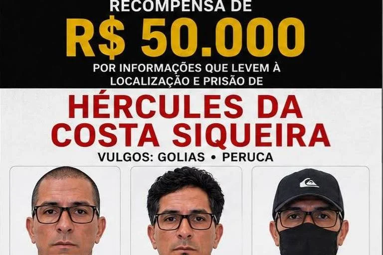 Recompensa de R$ 50 mil em SP: Governo busca ‘Golias’, suspeito de atirar em tenente da Rota e planejar ataque em São Caetano do Sul