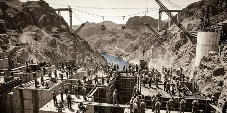 Barragem Hoover: A Engenharia Monumental que Consumiu 6,6 Milhões de Toneladas de Concreto, 5 Milhões de Barris de Cimento e 5 Mil Trabalhadores