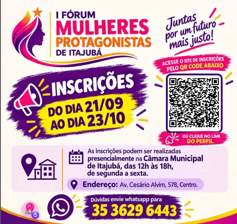 Fórum Mulheres Protagonistas de Itajubá: Debate Crucial sobre Conquistas, Desafios e Futuro Feminino em uma Cidade Mais Justa